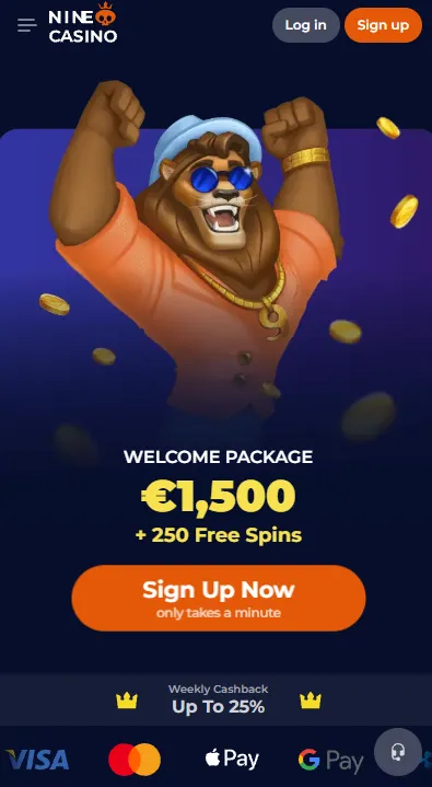 NineCasino mobile browser access