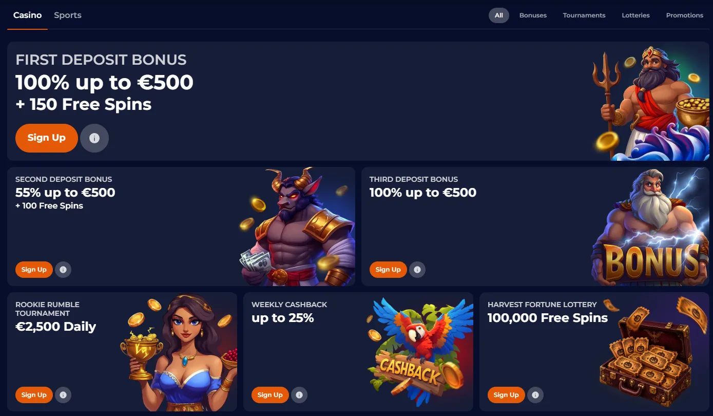 Nine Casino bonus offers