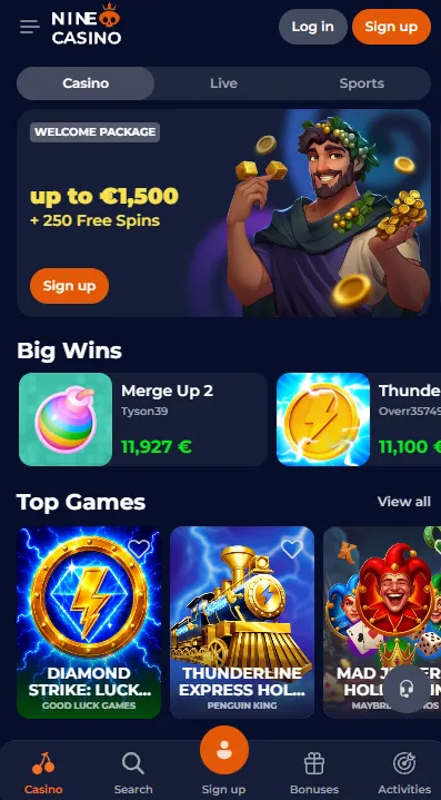 Mobile site experience