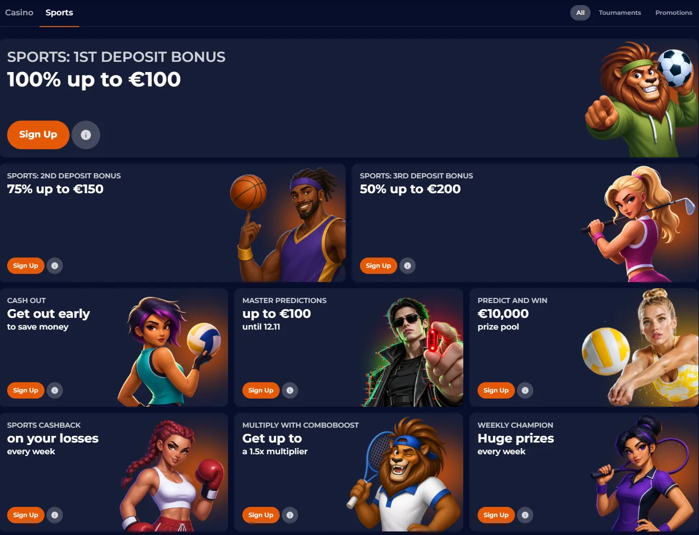 NineCasino reload bonus and promotional code information